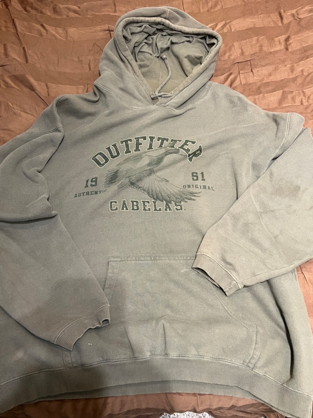 Cabela's Olive Green Outfitter Hooded Sweatshirt